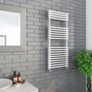 Kartell Kolumn Dual Column Towel Radiator - White - Image 2