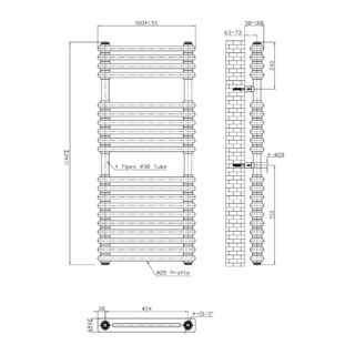Kartell Kolumn Dual Column Towel Radiator - White - Image 4