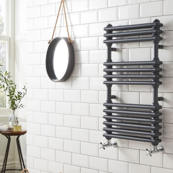 Kartell Kolumn Dual Column Towel Radiator - Anthracite - Image 2