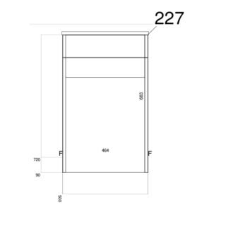 Kartell Kore Floor Standing WC Unit - 500mm Wide - Image 2