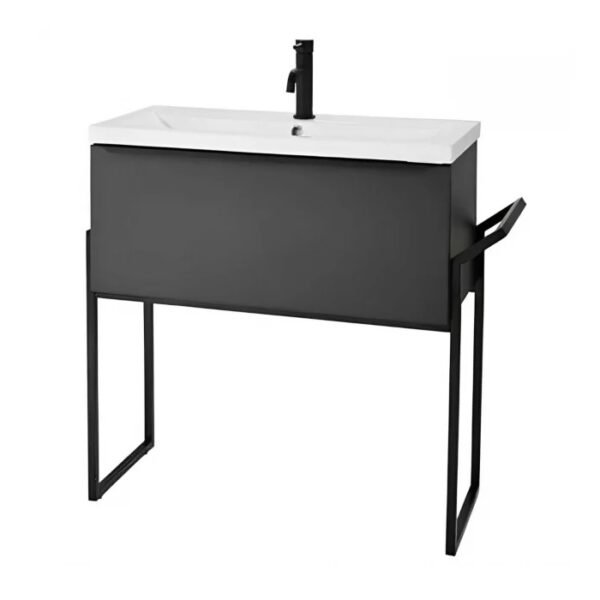 Kartell Kore 1 Drawer Floorstanding Vanity Unit With Basin And Frame - 800mm Wide - 1 TH