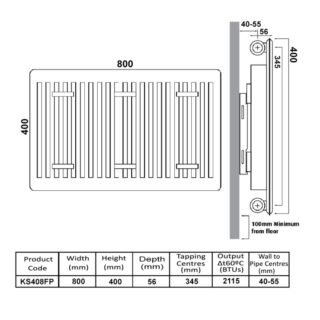 Kartell K-Flat Premium Type 11 Single Convector Designer Radiator - White - Image 3