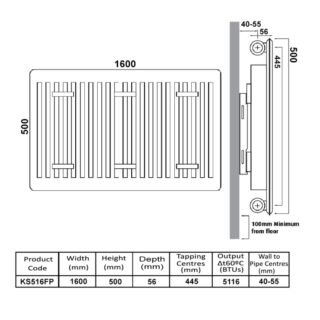 Kartell K-Flat Premium Type 11 Single Convector Designer Radiator - White - Image 14