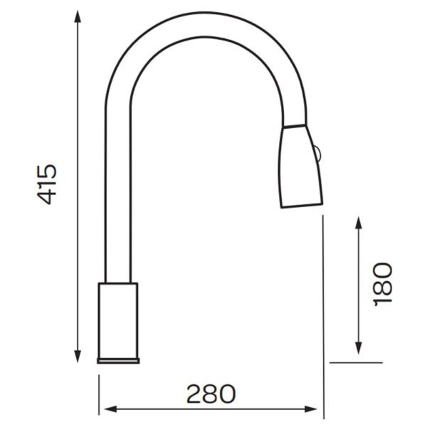 Kartell K-Vit Dual Spray Pull Out Kitchen Mixer Tap - Image 2