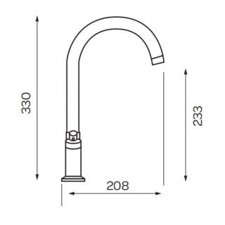 Kartell K-Vit Deck Mounted Mono Kitchen Mixer Tap - Chrome - Image 2