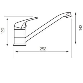 Kartell K-Vit Single Handle Mono Kitchen Mixer Tap - Chrome - Image 2