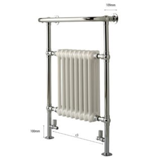 Kartell Crown Traditional Designer Towel Radiator - Chrome & White - Image 4