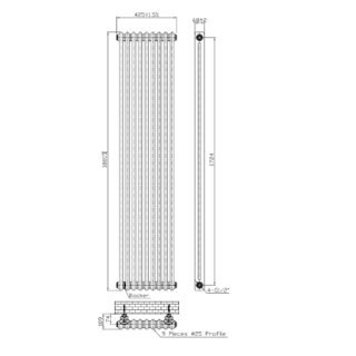 Kartell Laser Klassic 2-Column Column Radiator - White - Image 3