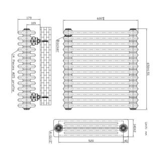 Kartell Laser Klassic 4-Column Horizontal Column Radiator - White - Image 2