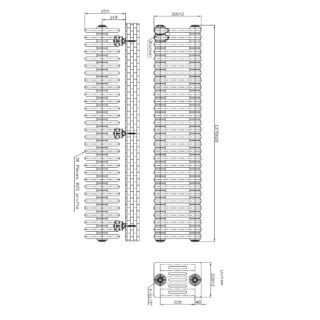 Kartell Laser Klassic 6-Column Horizontal Column Radiator - White - Image 4