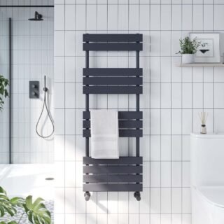 Scudo Life Vertical Designer Heated Towel Rail - Anthracite - Image 3