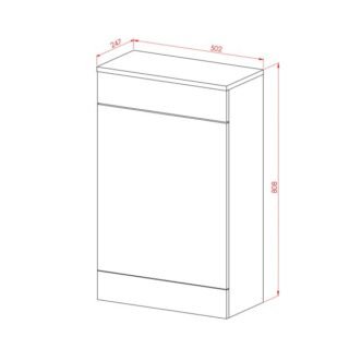 Scudo Empire Floor Standing WC Unit - 500mm Wide - Image 2