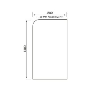 Scudo S6 Radius Edge Bath Screen - Image 2