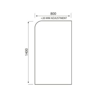 Scudo S6 Radius Edge Bath Screen - Image 3