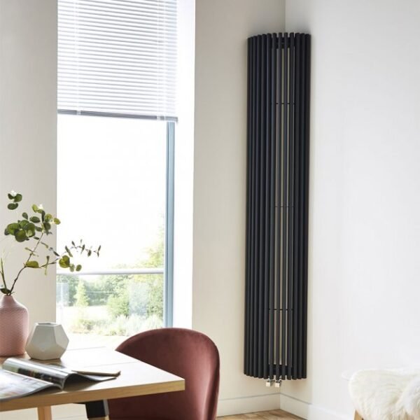 Kartell Kansas Vertical Designer Radiator - 2000mm x 374mm - Anthracite