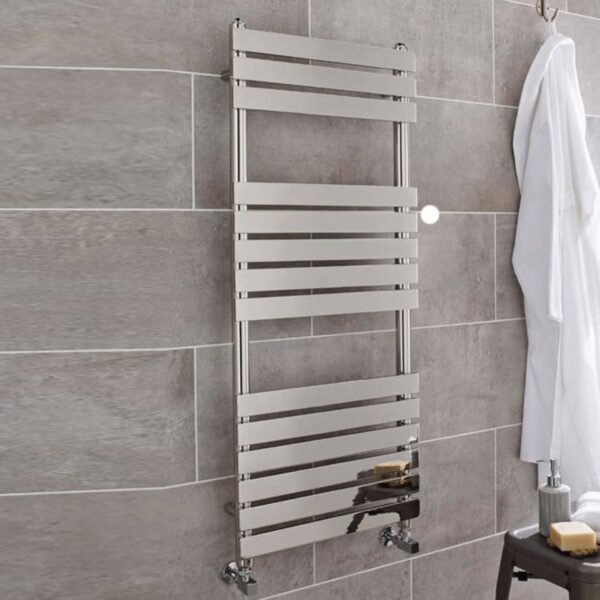 Kartell Memphis Straight Vertical Heated Towel Rail - Chrome - Image 2