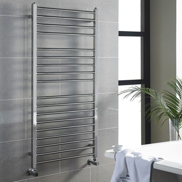 Kartell Metro Straight Vertical Heated Towel Rail - Chrome
