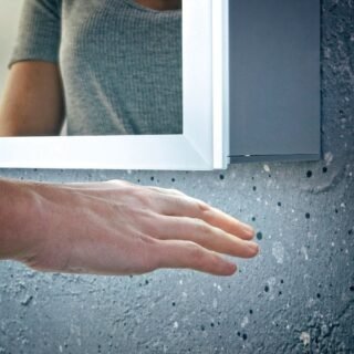 Scudo Mia Double Door Mirror Cabinet - 800mm X 700mm - Image 4