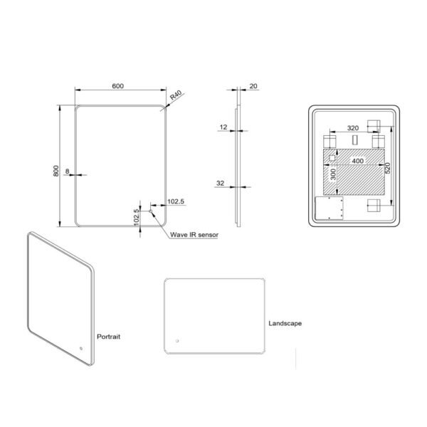 Scudo Alfie Soft Edge Illuminated Mirror - Image 3