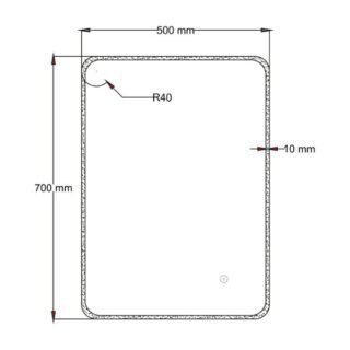 Scudo Vivid LED Mirror - 700mm X 500mm - Image 2