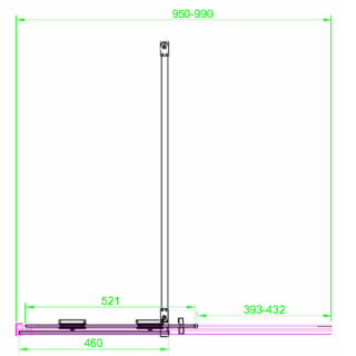 Scudo Momentum 8mm Recessed Sliding Shower Door - Chrome - Image 2