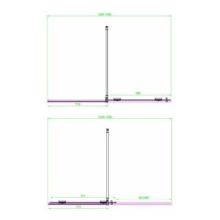 Scudo Momentum 8mm Recessed Sliding Shower Door - Chrome - Image 6