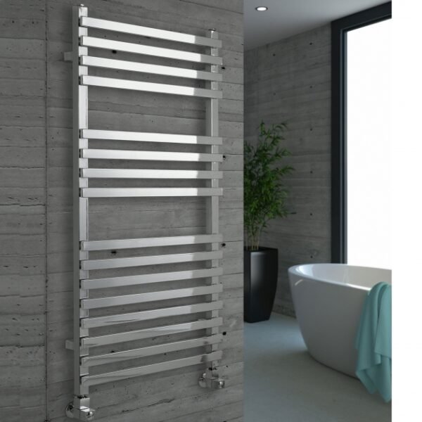 Kartell Mode Straight Vertical Designer Heated Towel Rail - Chrome