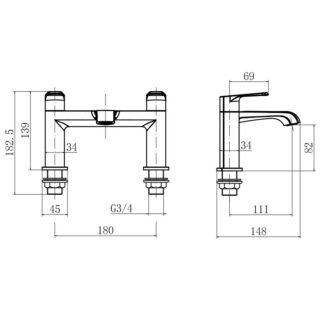 Scudo Montana Bath Filler Tap - Image 2