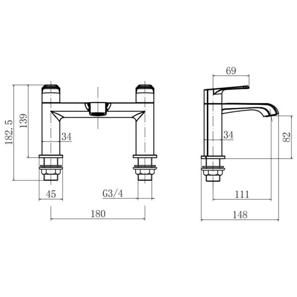 Scudo Montana Bath Filler Tap - Image 2