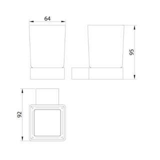 Scudo Mono Tumbler Holder - Matt Black - Image 2