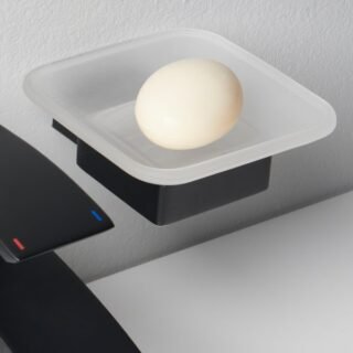 Scudo Mono Soap Dish Holder - Matt Black - Image 3