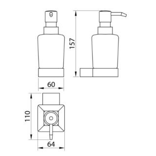 Scudo Mono Soap Dispenser - Matt Black - Image 2
