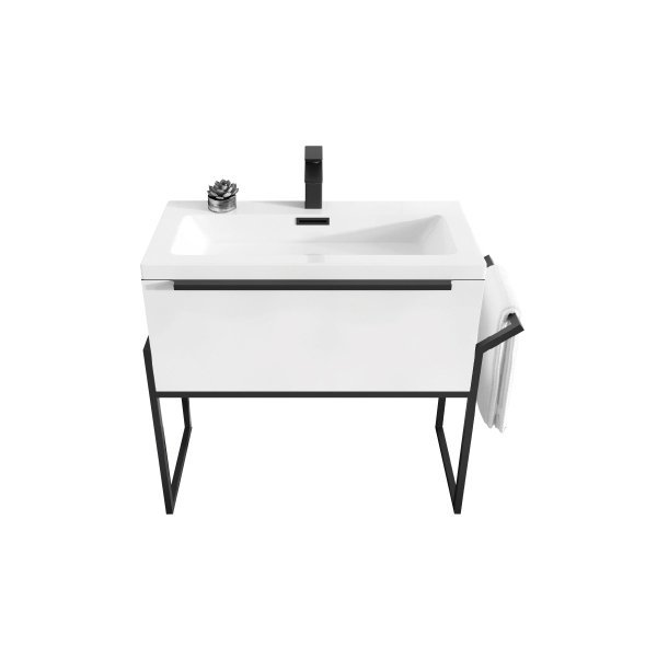 Scudo Muro Universal Frame For Basin - Matt Black