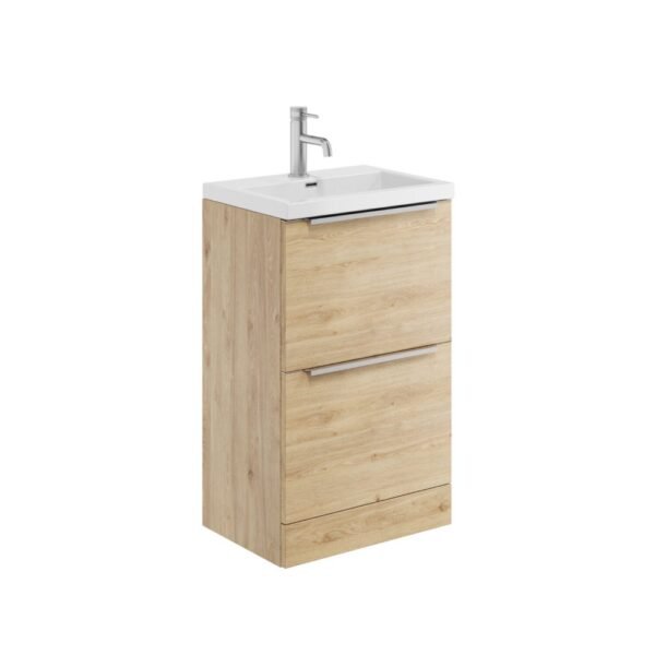 Scudo Muro 2 Drawer Floor Standing Vanity Unit With Basin - 500mm Wide