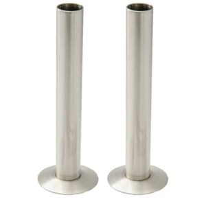 Kartell 15mm Pipe And Shrouds – Pair - Brushed Nickel