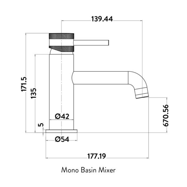 Scudo Core Deck Mounted Mono Basin Mixer Tap - Image 5