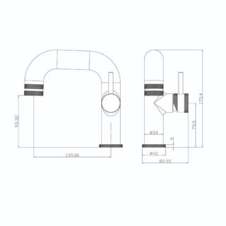 Scudo Core Side Lever Mono Basin Mixer Tap - Image 2