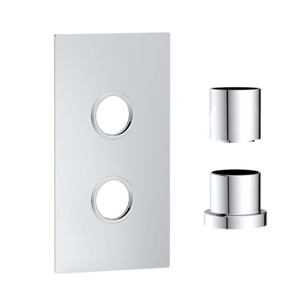 Scudo Concealed Shower Valve Plate With Sleeves For 1 Outlet