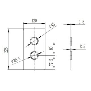 Scudo Concealed Shower Valve Plate With Sleeves For 2 Outlet - Image 3