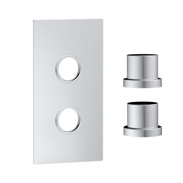 Scudo Concealed Shower Valve Plate With Sleeves For 2 Outlet