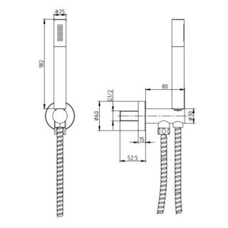 Scudo Shower Handset With Holder And Outlet Elbow - Image 3