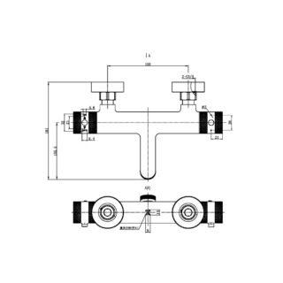 Scudo Core Wall Mounted Bath Filler Tap - Image 2