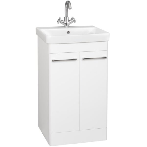 Kartell Options 24 Two Door Floor Standing Vanity Unit With Basin - 468mm Wide - 1 TH