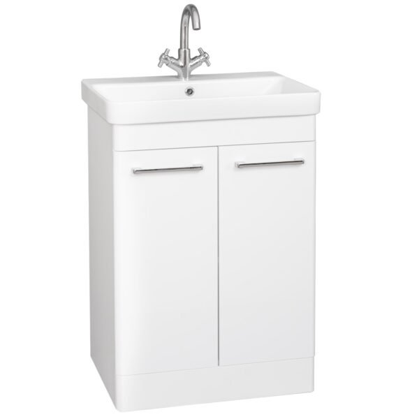 Kartell Options 24 Two Door Floor Standing Vanity Unit With Basin - 568mm Wide - 1 TH