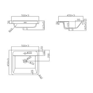 Scudo Bella 2 Drawer Wall Hung Vanity Unit With Basin - 1 TH - Image 4