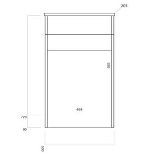 Scudo Bella Floor Standing Wc Unit - 500mm Wide - Image 2