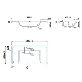 Scudo Bella 2 Drawer Floor Standing Vanity Unit With Basin - 1 TH - Image 7