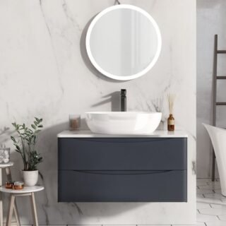 Scudo Bella 2 Drawer Wall Hung Vanity Unit With Basin - 1 TH - Image 8