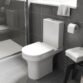 Kartell Ozone Rimless Comfort Height Close Coupled Toilet With Cistern And Soft Close Seat - Gloss White - Image 2