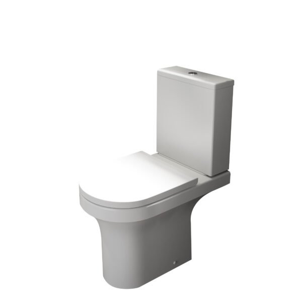 Kartell Ozone Rimless Comfort Height Close Coupled Toilet With Cistern And Soft Close Seat - Gloss White